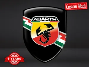Fiat Abarth Custom Auto Badges High Quality Customizable Design